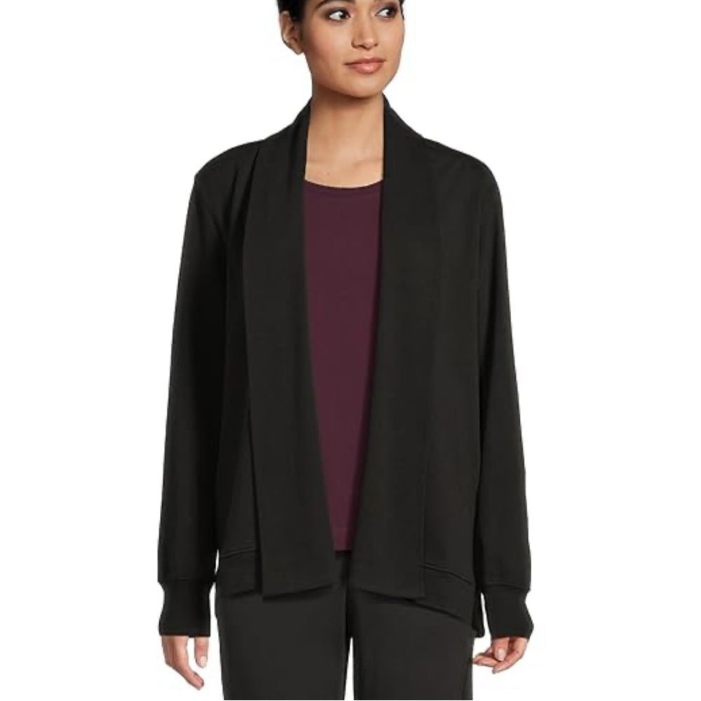 Pack Organic Airplane Wrap Cardigan black size medium has pockets